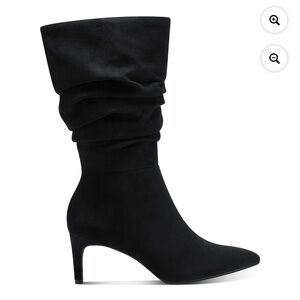 Lissa Womens Fax Suede Slouchy Booties